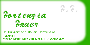 hortenzia hauer business card